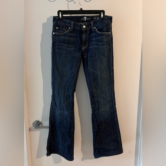 Vintage 2000s 7 For All Mankind low rise, flare jeans size 27 - Picture 1 of 5